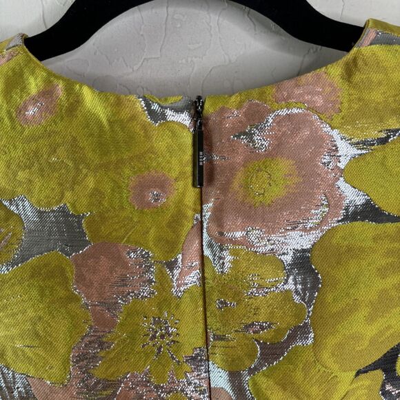 MSGM Floral Jetted Shift Mini Dress - Picture 6 of 8